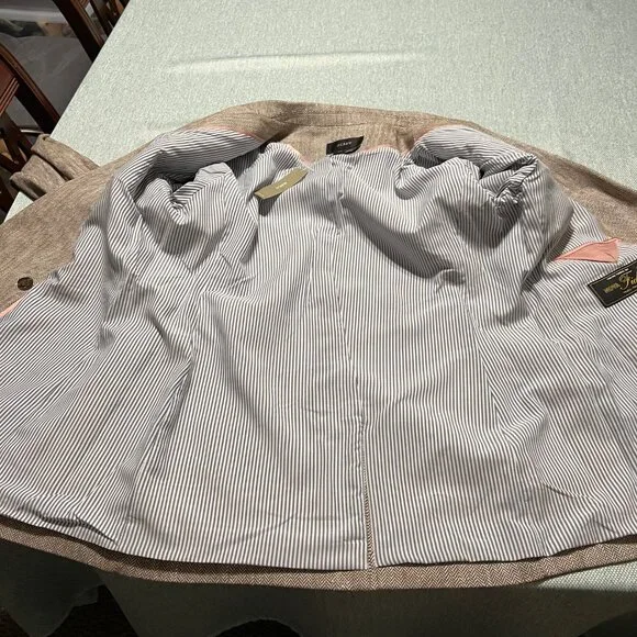 J CREW BRISTOL BLAZER LINEN COTTON BLEND SIZE 8 NEW + THOERY MERINO TEE - Picture 7 of 15